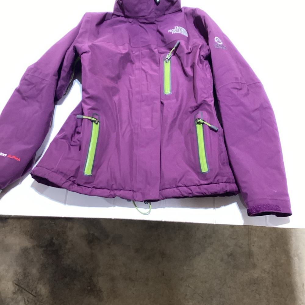The North Face Purple Jacket with Lime Accents summit series